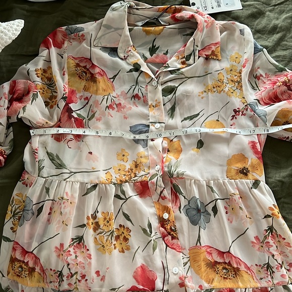 NWT Long Sleeve Tiered Zara Floral Dress - Picture 11 of 14
